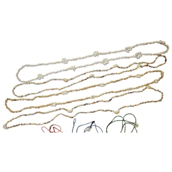 Vintage Stringed Hawaiian Beaded Seashell Necklaces Lot Of 7 Necklace - Picture 3 of 4